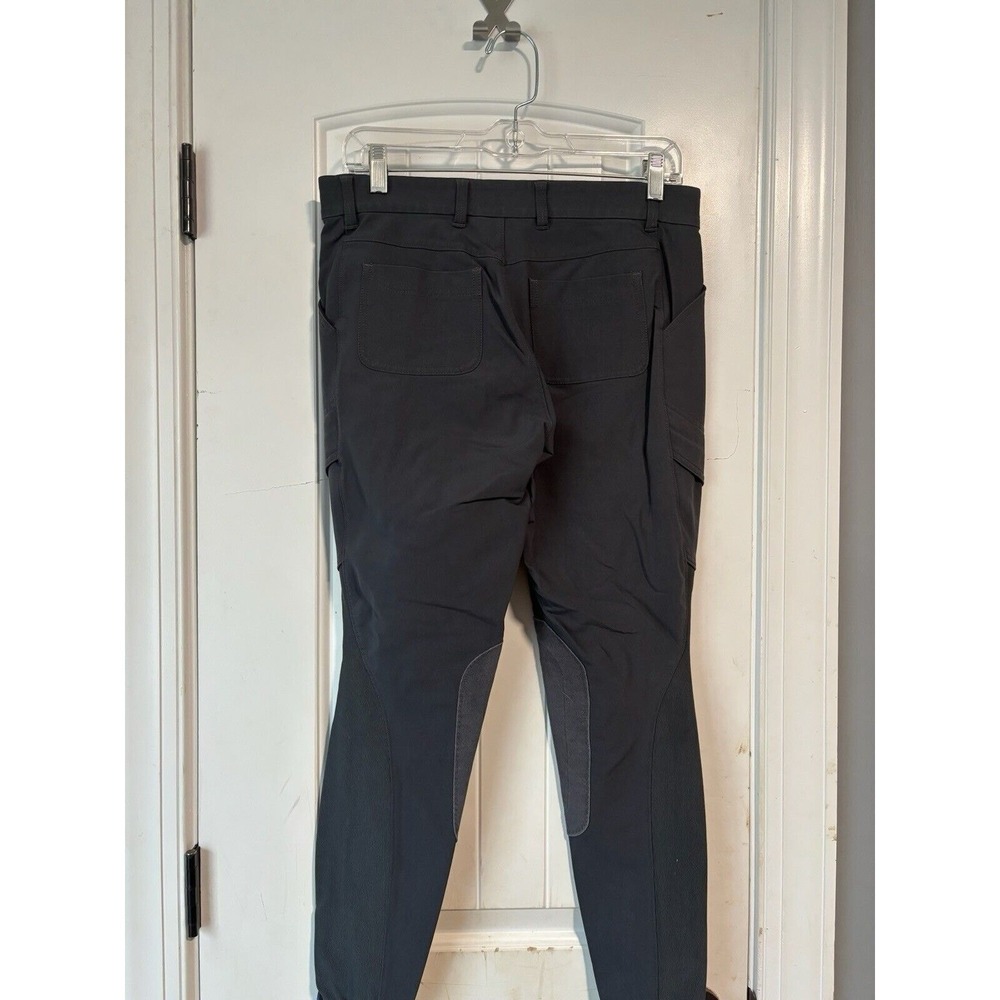 IRIDEON DARK Gray KNEE PATCH Breeches WOMEN's 30 Equestrian PULL-ON Riding PANTS - Picture 3 of 3